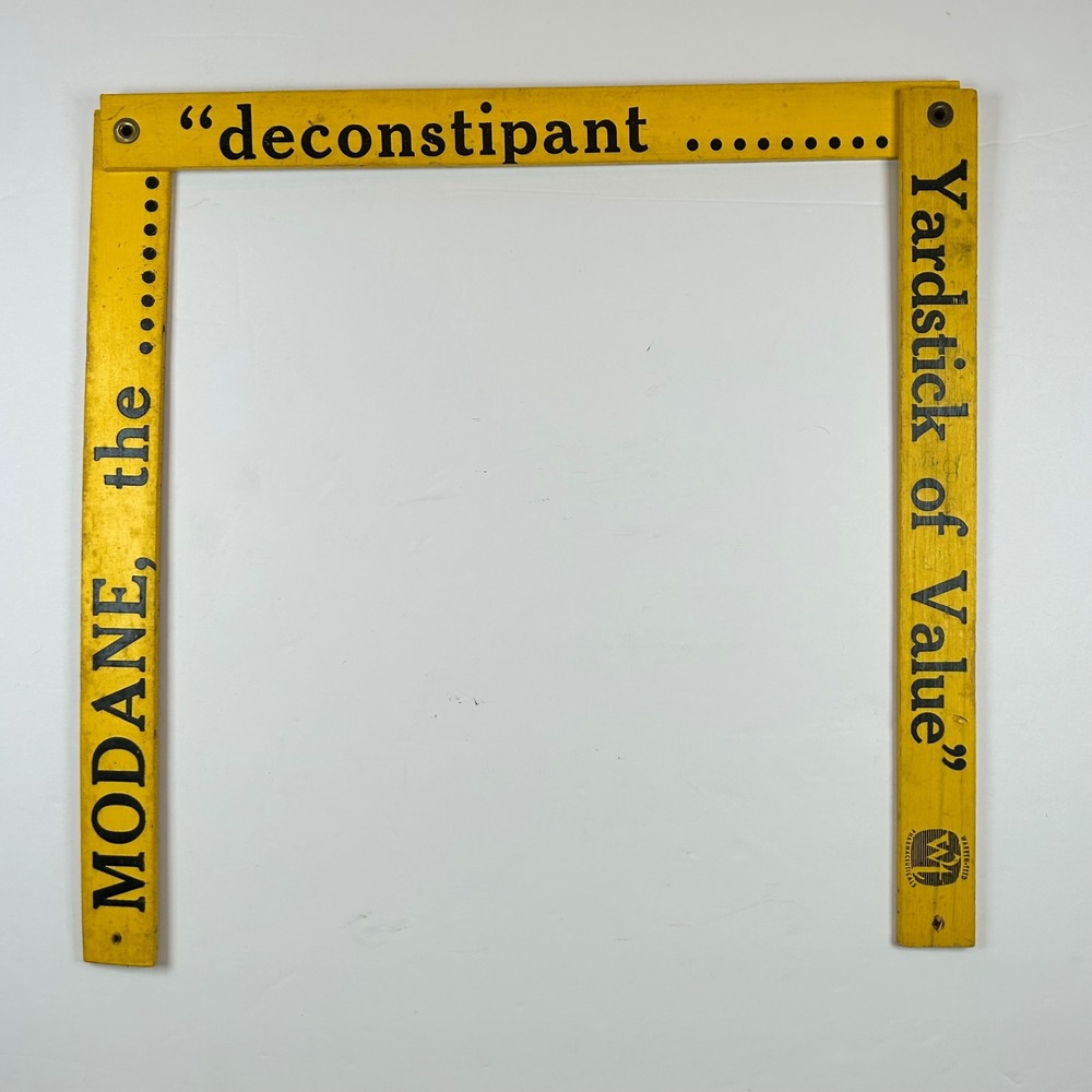 Vintage Modane Yardstick Measuring Stick 3 section Pharmacy Advertising Folding